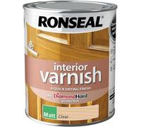 Interior Varnish Matt Clear 750ml - Diamond Hard Protection for Wood Furniture Floors - Quick Drying 20 Min - Low Odour Polyurethane Finish