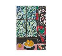 Interior with Egyptian Curtain by Henri Matisse 1948 Modern Fauvist Art Print Canvas Poster Wall Art Decor Print Picture Paintings for Living Room Bedroom Decoration 12x18inch(30x45cm)