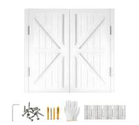 Interior Wood Swing Door, Sturdy Cafe Saloon Doors with Metal Hinges, Cowboy Swinging Door, Two-Way Open Swing Doors for Stairs Bathroom Bedroom Balcony Auto Close Bar Porch Door(White,W94 x H90cm)