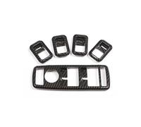 Interior Wrap Film 5pcs ABS Door Window Lift Switch Button Frame Cover Sticker Trim For Benz A B C E GLK GLA GLE Class W204 W166 W212