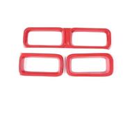 Interior Wrap Film ABS Plastic Car Center Control Air Vent Outlet Frame Cover Trim Sticker For Ford Maverick 2022-2024 Decorative Kit(Red)