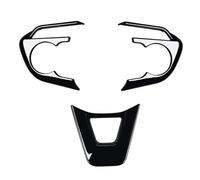 Interior Wrap Film For Corolla 2020 Steering Wheel Frame Cover Trim Decorative Styling Sticker 3pcs Steering Wheel(Glossy Black)