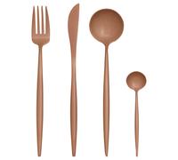 Interiors by Premier 16 Piece Matte Pink Finish Cutlery Set