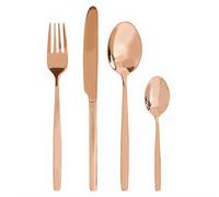 Interiors by Premier 16 Piece Rose Gold Finish Cutlery Set