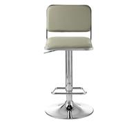 Interiors by Premier Bar Stool Adjustable Stockholm Faux Leather Beige/Chrome