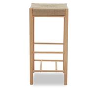 Interiors by Premier Bar Stool Bandar Beech Wood & Hemp Rope Natural