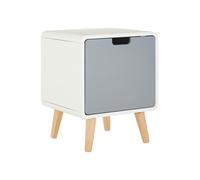 Interiors by Premier Bedside Table Milo 1 Drawer Grey/White/Natural