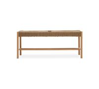 Interiors by Premier Bench Bandar Beech Wood & Hemp Rope Natural