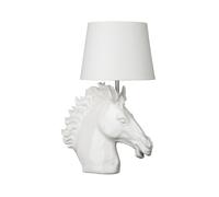 Interiors by Premier Caballo Polyresin Table Lamp Premier Housewares White One Size