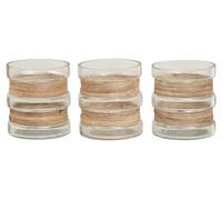 Interiors by Premier Candle Holder Kuta Tealight Natural 3pcs