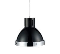 Interiors by Premier Chrome Bell Shaped Pendant Light Premier Housewares Black One Size