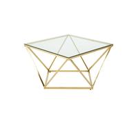 Interiors by Premier Coffee Table Allure Twist Gold Finish/Glass