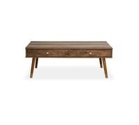 Interiors by Premier Coffee Table Frida 2 Drawers Light Walnut