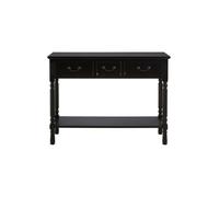 Interiors by Premier Console Table Heritage 3 Drawers Black