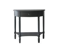 Interiors by Premier Console Table Heritage Half Moon 1 Drawer Black