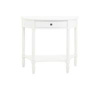 Interiors by Premier Console Table Heritage Half Moon 1 Drawer White
