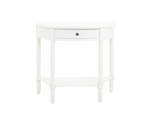 Interiors by Premier Console Table Heritage Half Moon 1 Drawer White