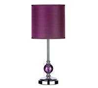Interiors by Premier Crackle Glass Purple shade Table Lamp Premier Housewares Purple One Size