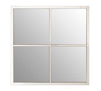 Interiors by Premier Descartes Descrates Square Wall Mirror Premier Housewares Silver One Size