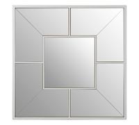 Interiors by Premier Descartes Large Solar Effect Wall Mirror Premier Housewares Silver One Size