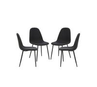 Interiors by Premier Dining Chair Salford Black 4pcs