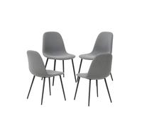 Interiors by Premier Dining Chair Salford Grey/Black 4pcs