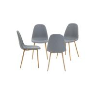Interiors by Premier Dining Chair Salford Grey/Wood Effect 4pcs