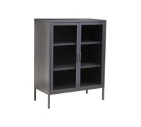 Interiors by Premier Display Cabinet Acier Metal Grey Short