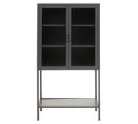 Interiors by Premier Display Cabinet Acier Metal Grey Tall