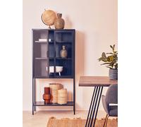 Interiors by Premier Display Cabinet Steel Metal Black Tall