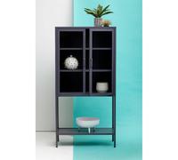 Interiors by Premier Display Cabinet Acier Metal Grey Tall