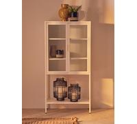 Interiors by Premier Display Cabinet Steel Metal White Tall