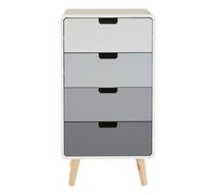 Interiors by Premier Drawer Chest Milo 4 Drawers Grey/White/Natural