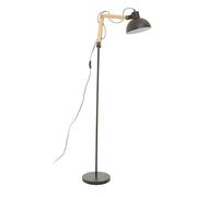 Interiors by Premier Floor Lamp Blair Pine Wood & Metal Black H:178cm