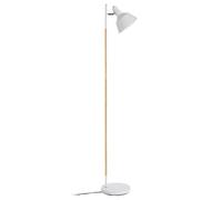 Interiors by Premier Floor Lamp Bryant Wood & Metal White H:150cm