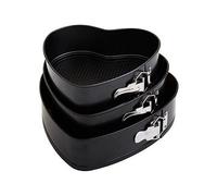 Maison By Premier Heart Shaped Springform Cake Tins Set Of 3, Black