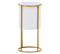 Interiors by Premier Indoor Plant Stand Trosa White/Gold Small