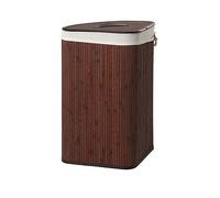 Interiors By Premier Kankyo Dark Brown Bamboo Corner Laundry Hamper Print