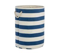 Interiors by Premier Nautical Blue And White Stripes Laundry Hamper