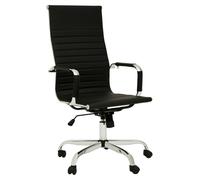 Premier Housewares Brent High Back Home Office Chair, black