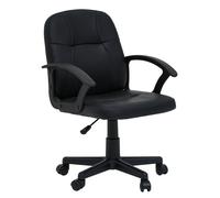 Premier Housewares Brent Small Home Office Chair, black