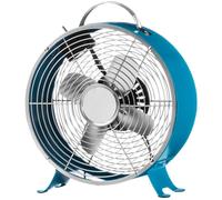 INTERIORS by Premier Retro Portable 11.5" Desk Fan - Blue, Blue