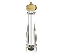 Interiors by Premier - Salt/Pepper Small Clear Gold Finish Large Mill - Rounded Metal top