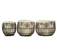 Interiors by Premier Set Of 3 Rattan Baskets