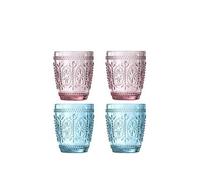 Interiors By Premier Set Of Four Fleur Glass Tumblers Print