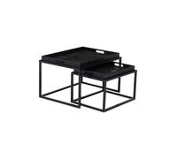 Interiors by Premier Side Tables Nested Celina Square Black