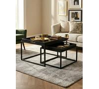 Interiors by Premier Side Tables Nested Celina Square Black/Gold