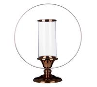 Interiors By Premier South Large Metal Candle Holder,Brass Finished Candle Stand,Boutique-Style Candelabra,Ideal For Home Decor Interiors by Premier Brown One Size