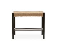 Interiors by Premier Stool Bandar Beech Wood & Hemp Rope Black/Natural