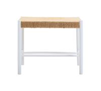 Interiors by Premier Stool Bandar Beech Wood & Hemp Rope White/Natural